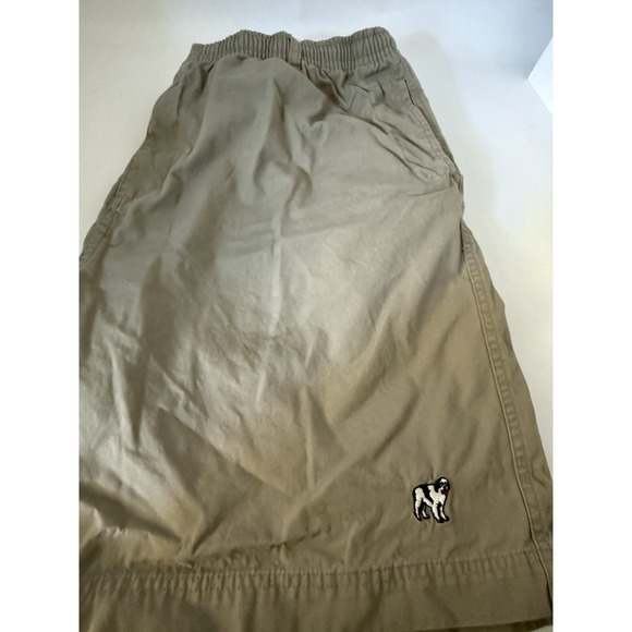 Big Dogs Men's Khaki Elastic Waist Shorts 1X – 100% Cotton, Casual Dog patch Leg - Picture 1 of 4